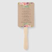 夏の素朴フローラ結婚式 プログラムハンドファン ハンドファン (裏面)