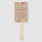 夏の素朴フローラ結婚式 プログラムハンドファン ハンドファン (正面)