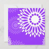 夏の紫の花の結婚式招待状 招待状 (裏面)