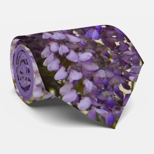 夏の紫の花 ネクタイ (ロール)