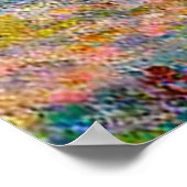 夏の終わりにグレーインスタック、夕べ効果 ポスター (角)