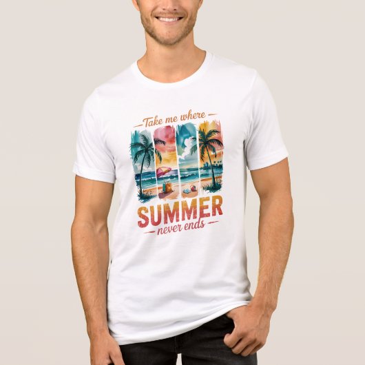 夏の終わりのない場所に連れて行く トライブレンドTシャツ (正面)