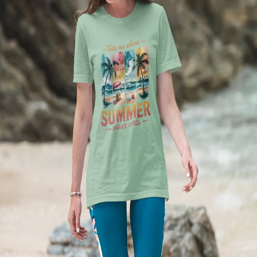 夏の終わりのない場所に連れて行く トライブレンドＴシャツ