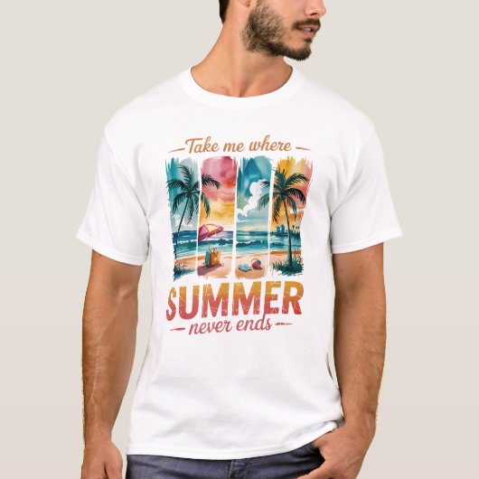 夏の終わりのない場所に連れて行く Tシャツ (正面)