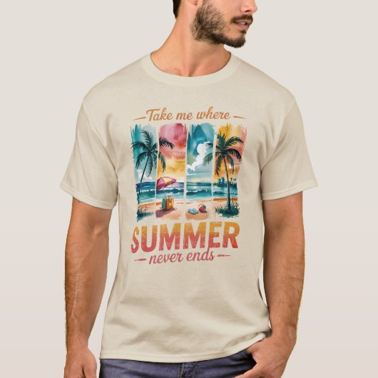 夏の終わりのない場所に連れて行く Tシャツ (正面)