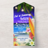 夏の終わりのパーティー オールインワン招待状 (内側)