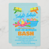 夏の終わりのプールパーティーの招待状 招待状 (正面/裏面)