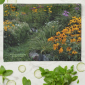 夏の終わりの太陽が庭園で キッチンタオル (折り畳み)