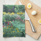 夏の終わりの庭サンディ及びトムの2018年の台所 キッチンタオル (四つ折り)
