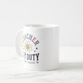 夏の終わりの楽しい先生オフデューティー コーヒーマグカップ (正面左)
