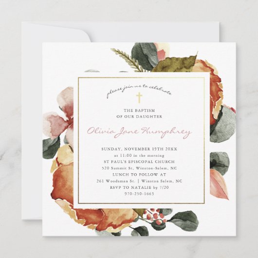 夏の終わりの野草 |秋のフローラバプテスマ 招待状 (正面)