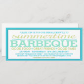 夏の終わりバーベキューパーティー 招待状 (正面/裏面)