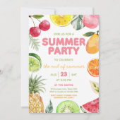 夏の終わりパーティー 招待状 (正面)