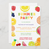 夏の終わりパーティー 招待状 (正面/裏面)