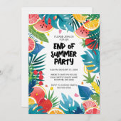 夏の終わりパーティー 招待状 (正面/裏面)