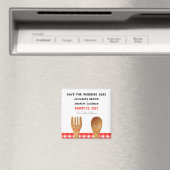 夏の結婚式の日付を保存 マグネット (インサイチュ (食洗機))