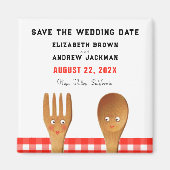 夏の結婚式の日付を保存 マグネット (正面)