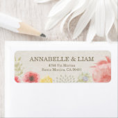 夏の結婚式招待状住所 シール (インサイチュ)