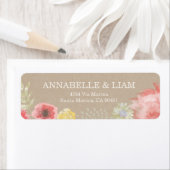 夏の結婚式招待状住所 シール (インサイチュ)