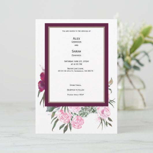 夏の結婚式招待状 招待状 (スタンド正面)