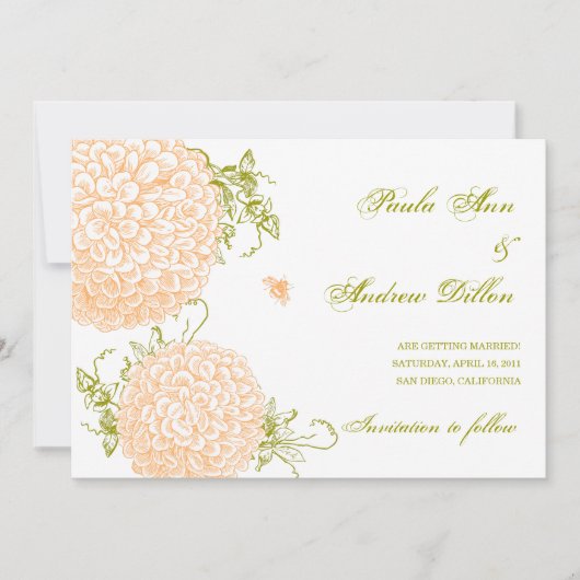 夏の結婚式招待状 招待状 (正面)