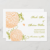 夏の結婚式招待状 招待状 (正面/裏面)