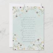 夏の結婚式招待状：花、ソロモンの歌 招待状 (裏面)