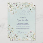 夏の結婚式招待状：花、ソロモンの歌 招待状 (正面/裏面)