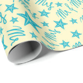 夏の結婚式 ウェディング シー スター ブライト イエロー シームレス ラッピングペーパー (ロールコーナー)