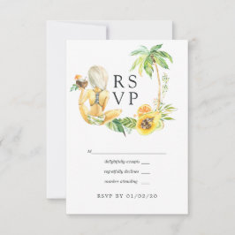 夏の結婚式 出欠カード