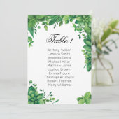 夏の結婚式 席次表。ガーデンゲストプラン 招待状 (スタンド正面)