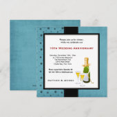 夏の結婚記念日 招待状 (正面/裏面)