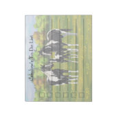 夏の絵を描牧草地の黒いピント四分の馬 ノートパッド (回転)