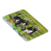 夏の絵を描牧草地の黒いピント四分の馬 マグネット (右側)