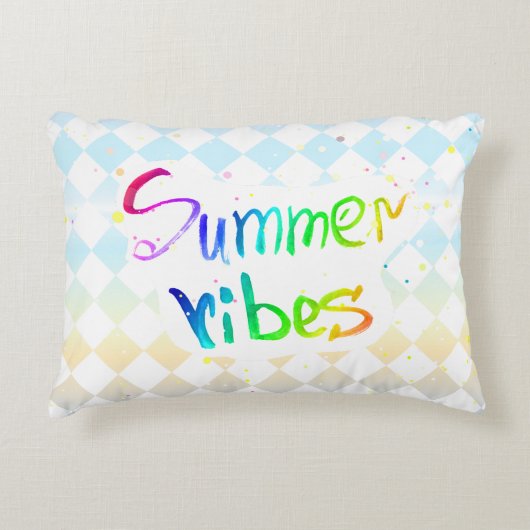 夏の絵を描芸術的クリエイティブ枕 アクセントクッション (正面)