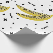 夏の継ぎ目のないパターンとアーツポップ・アートのストのバナナ ラッピングペーパー (角)