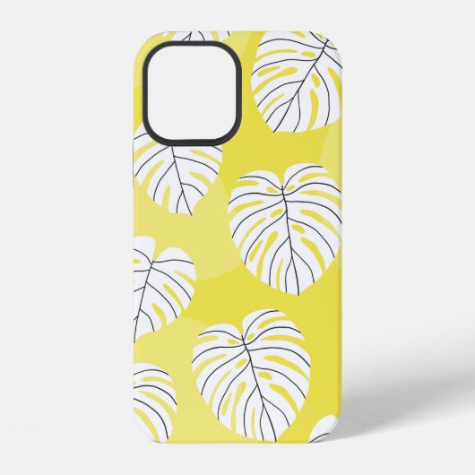 夏の継ぎ目のない模様（白い様式のもの） iPhoneケース (裏面)