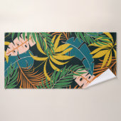 夏の継ぎ目のない熱帯パターンで、明るいエロが付く バスタオル (バスタオル)