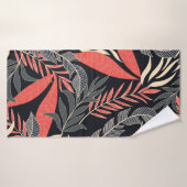 夏の継ぎ目のない熱帯パターンで、明るいエロが付く バスタオル (バスタオル)