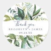 夏の緑お気に入りシール ラウンドシール (正面)