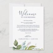 夏の緑のウェルカムレター&旅程 (正面)