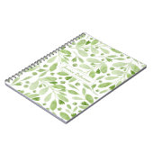 夏の緑のスパイラルパーソナライズされた ノートブック (左側)