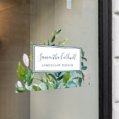 夏の緑のビジネスドアウィンドウクリング ウィンドウサイン