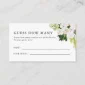夏の緑のブライダルシャワーはいくつだと推測 エンクロージャーカード (正面)