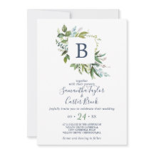 夏の緑のモノグラム結婚ズ