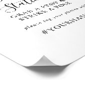 夏の緑のユーカリのセルフィーステーションサイン ポスター (角)