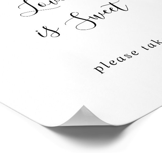 夏の緑のユーカリの葉の愛は甘いサインである ポスター (角)