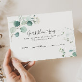 夏の緑のユーカリ推測ゲームのカード数 名刺