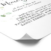 夏の緑のユーカリ 追悼の看板 ポスター (角)