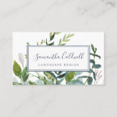 夏の緑の名刺 名刺 (正面)